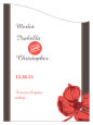 Customized Polka Curved Rectangle Wine Wedding Label